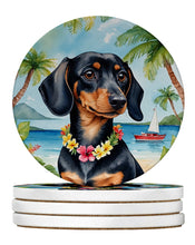 Load image into Gallery viewer, Dachshund Luau Large Sandstone Coasters Pack of 4