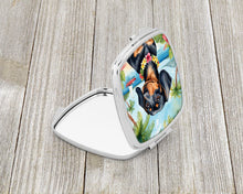 Load image into Gallery viewer, Dachshund Luau Compact Mirror – Stylish Purse Mirror with Artistic Covers