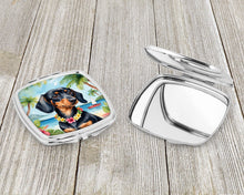 Load image into Gallery viewer, Dachshund Luau Compact Mirror – Stylish Purse Mirror with Artistic Covers