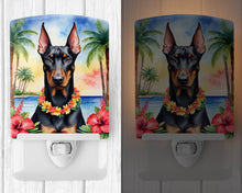 Load image into Gallery viewer, Doberman Pinscher Luau Ceramic Night Light