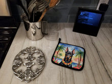 Load image into Gallery viewer, Doberman Pinscher Luau Pot Holders - Set of 2 Decorative Kitchen Helpers | Made in the USA