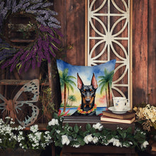 Load image into Gallery viewer, Doberman Pinscher Luau Throw Pillow