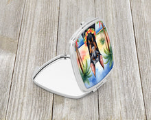 Load image into Gallery viewer, Doberman Pinscher Luau Compact Mirror – Stylish Purse Mirror with Artistic Covers