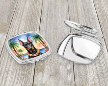 Load image into Gallery viewer, Doberman Pinscher Luau Compact Mirror – Stylish Purse Mirror with Artistic Covers