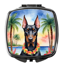 Load image into Gallery viewer, Doberman Pinscher Luau Compact Mirror – Stylish Purse Mirror with Artistic Covers