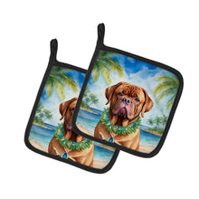 Load image into Gallery viewer, Dogue de Bordeaux Luau Pot Holders - Set of 2 Decorative Kitchen Helpers | Made in the USA