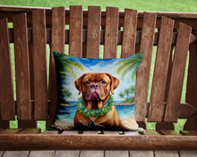 Load image into Gallery viewer, Dogue de Bordeaux Luau Throw Pillow - 14x14 Decorative Pillow – Art for Your Home &amp; Patio