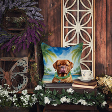 Load image into Gallery viewer, Dogue de Bordeaux Luau Throw Pillow - 14x14 Decorative Pillow – Art for Your Home &amp; Patio