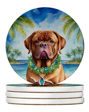 Load image into Gallery viewer, Dogue de Bordeaux Luau Large Sandstone Coasters Pack of 4