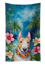 Load image into Gallery viewer, English Bull Terrier Luau Kitchen Towel