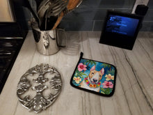 Load image into Gallery viewer, English Bull Terrier Luau Pot Holders - Set of 2 Decorative Kitchen Helpers | Made in the USA