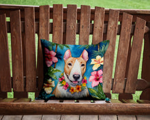 Load image into Gallery viewer, English Bull Terrier Luau Throw Pillow - 14x14 Decorative Pillow – Art for Your Home &amp; Patio