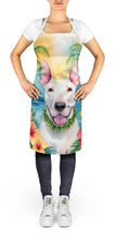 Load image into Gallery viewer, English Bull Terrier Luau Apron – Artist-Designed Kitchen, BBQ &amp; Craft Apron