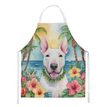 Load image into Gallery viewer, English Bull Terrier Luau Apron – Artist-Designed Kitchen, BBQ &amp; Craft Apron