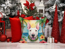 Load image into Gallery viewer, English Bull Terrier Luau Throw Pillow - 14x14 Decorative Pillow – Art for Your Home &amp; Patio