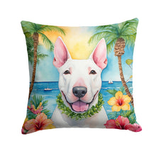 Load image into Gallery viewer, English Bull Terrier Luau Throw Pillow - 14x14 Decorative Pillow – Art for Your Home &amp; Patio