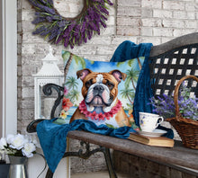 Load image into Gallery viewer, English Bulldog Luau Throw Pillow