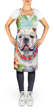 Load image into Gallery viewer, English Bulldog Luau Apron – Artist-Designed Kitchen, BBQ &amp; Craft Apron