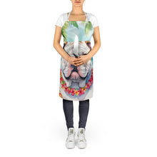 Load image into Gallery viewer, English Bulldog Luau Apron – Artist-Designed Kitchen, BBQ &amp; Craft Apron