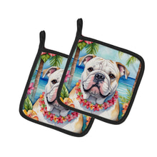 Load image into Gallery viewer, English Bulldog Luau Pot Holders - Set of 2 Decorative Kitchen Helpers | Made in the USA