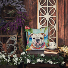 Load image into Gallery viewer, English Bulldog Luau Throw Pillow