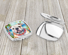 Load image into Gallery viewer, English Bulldog Luau Compact Mirror – Stylish Purse Mirror with Artistic Covers
