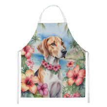 Load image into Gallery viewer, English Foxhound Luau Apron – Artist-Designed Kitchen, BBQ &amp; Craft Apron