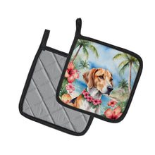 Load image into Gallery viewer, English Foxhound Luau Pot Holders - Set of 2 Decorative Kitchen Helpers | Made in the USA
