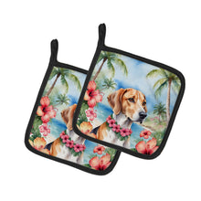 Load image into Gallery viewer, English Foxhound Luau Pot Holders - Set of 2 Decorative Kitchen Helpers | Made in the USA