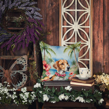 Load image into Gallery viewer, English Foxhound Luau Throw Pillow - 14x14 Decorative Pillow – Art for Your Home &amp; Patio