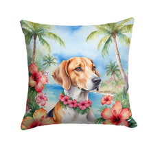 Load image into Gallery viewer, English Foxhound Luau Throw Pillow - 14x14 Decorative Pillow – Art for Your Home &amp; Patio