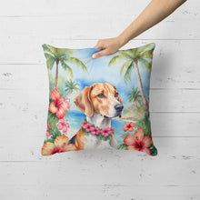 Load image into Gallery viewer, English Foxhound Luau Throw Pillow