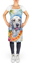 Load image into Gallery viewer, English Setter Luau Apron – Artist-Designed Kitchen, BBQ &amp; Craft Apron