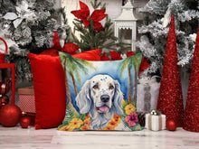 Load image into Gallery viewer, English Setter Luau Throw Pillow - 14x14 Decorative Pillow – Art for Your Home &amp; Patio