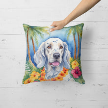 Load image into Gallery viewer, English Setter Luau Throw Pillow