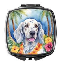 Load image into Gallery viewer, English Setter Luau Compact Mirror – Stylish Purse Mirror with Artistic Covers
