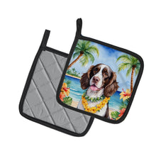 Load image into Gallery viewer, English Springer Spaniel Luau Pot Holders - Set of 2 Decorative Kitchen Helpers | Made in the USA