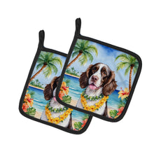 Load image into Gallery viewer, English Springer Spaniel Luau Pot Holders - Set of 2 Decorative Kitchen Helpers | Made in the USA