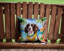 Load image into Gallery viewer, English Springer Spaniel Luau Throw Pillow - 14x14 Decorative Pillow – Art for Your Home &amp; Patio