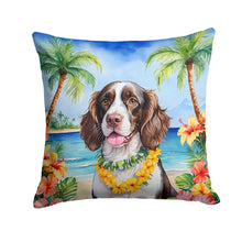 Load image into Gallery viewer, English Springer Spaniel Luau Throw Pillow - 14x14 Decorative Pillow – Art for Your Home &amp; Patio