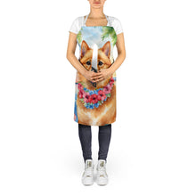 Load image into Gallery viewer, Finnish Spitz Luau Apron – Artist-Designed Kitchen, BBQ &amp; Craft Apron