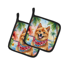 Load image into Gallery viewer, Finnish Spitz Luau Pot Holders - Set of 2 Decorative Kitchen Helpers | Made in the USA
