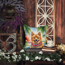 Load image into Gallery viewer, Finnish Spitz Luau Throw Pillow - 14x14 Decorative Pillow – Art for Your Home &amp; Patio