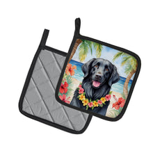 Load image into Gallery viewer, Flat-Coated Retriever Luau Pot Holders - Set of 2 Decorative Kitchen Helpers | Made in the USA