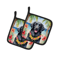 Load image into Gallery viewer, Flat-Coated Retriever Luau Pot Holders - Set of 2 Decorative Kitchen Helpers | Made in the USA