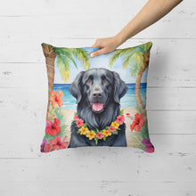 Load image into Gallery viewer, Flat-Coated Retriever Luau Throw Pillow