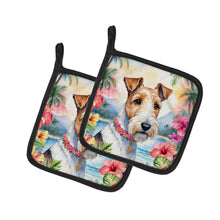 Load image into Gallery viewer, Fox Terrier Luau Pot Holders - Set of 2 Decorative Kitchen Helpers | Made in the USA