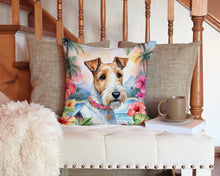 Load image into Gallery viewer, Fox Terrier Luau Throw Pillow - 14x14 Decorative Pillow – Art for Your Home &amp; Patio