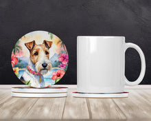 Load image into Gallery viewer, Fox Terrier Luau Large Sandstone Coasters Pack of 4