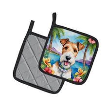 Load image into Gallery viewer, Fox Terrier Luau Pot Holders - Set of 2 Decorative Kitchen Helpers | Made in the USA
